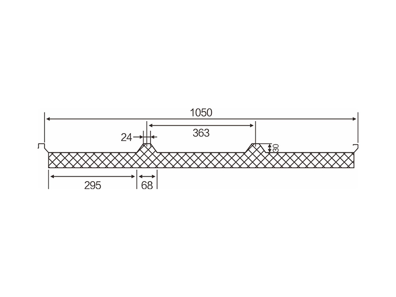 YX30-1050型(泡沫、聚氨酯)夹芯板