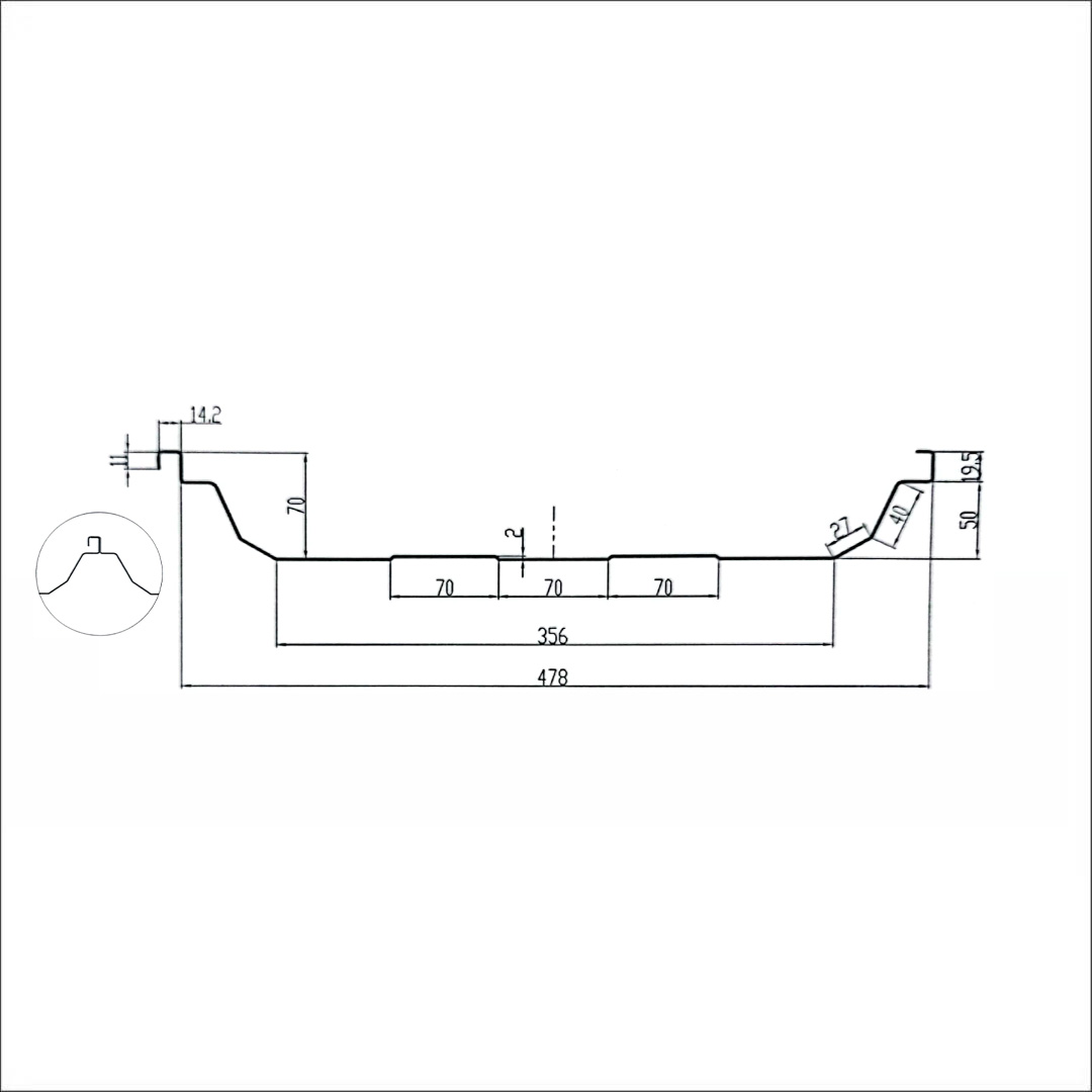 YX71-478型(屋面)暗扣瓦